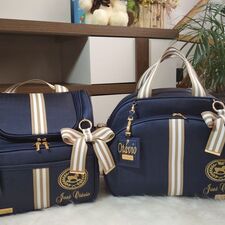 Kit Bolsa e Mochila com o Nome do Bebê em Sapiranga